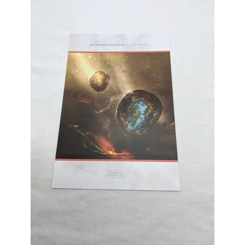 Lot Of (24) Unsettled Orange Nebula Board Game Art Prints 6